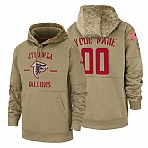Atlanta Falcons Customized Nike Tan Salute To Service Name & Number Sideline Therma Pullover Hoodie,baseball caps,new era cap wholesale,wholesale hats